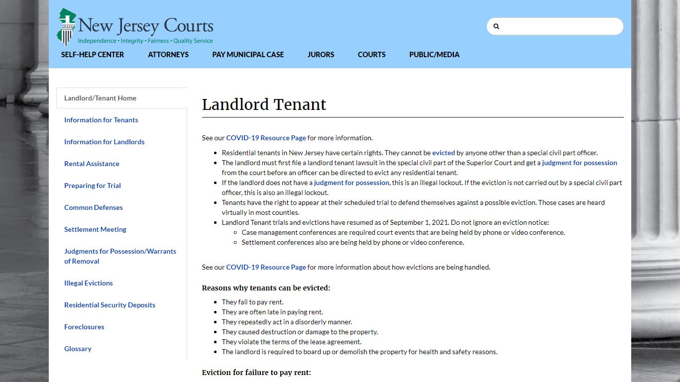 Selfhelp Landlord/Tenant - New Jersey Superior Court